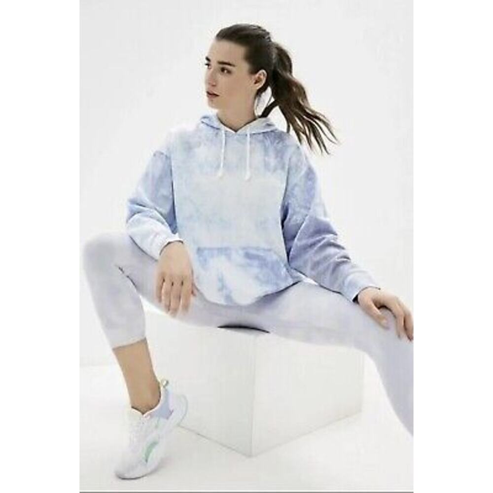 Nike Icon Clash Pullover Training Hoodie Tie Dye Purple Blue Sweatshirt Medium